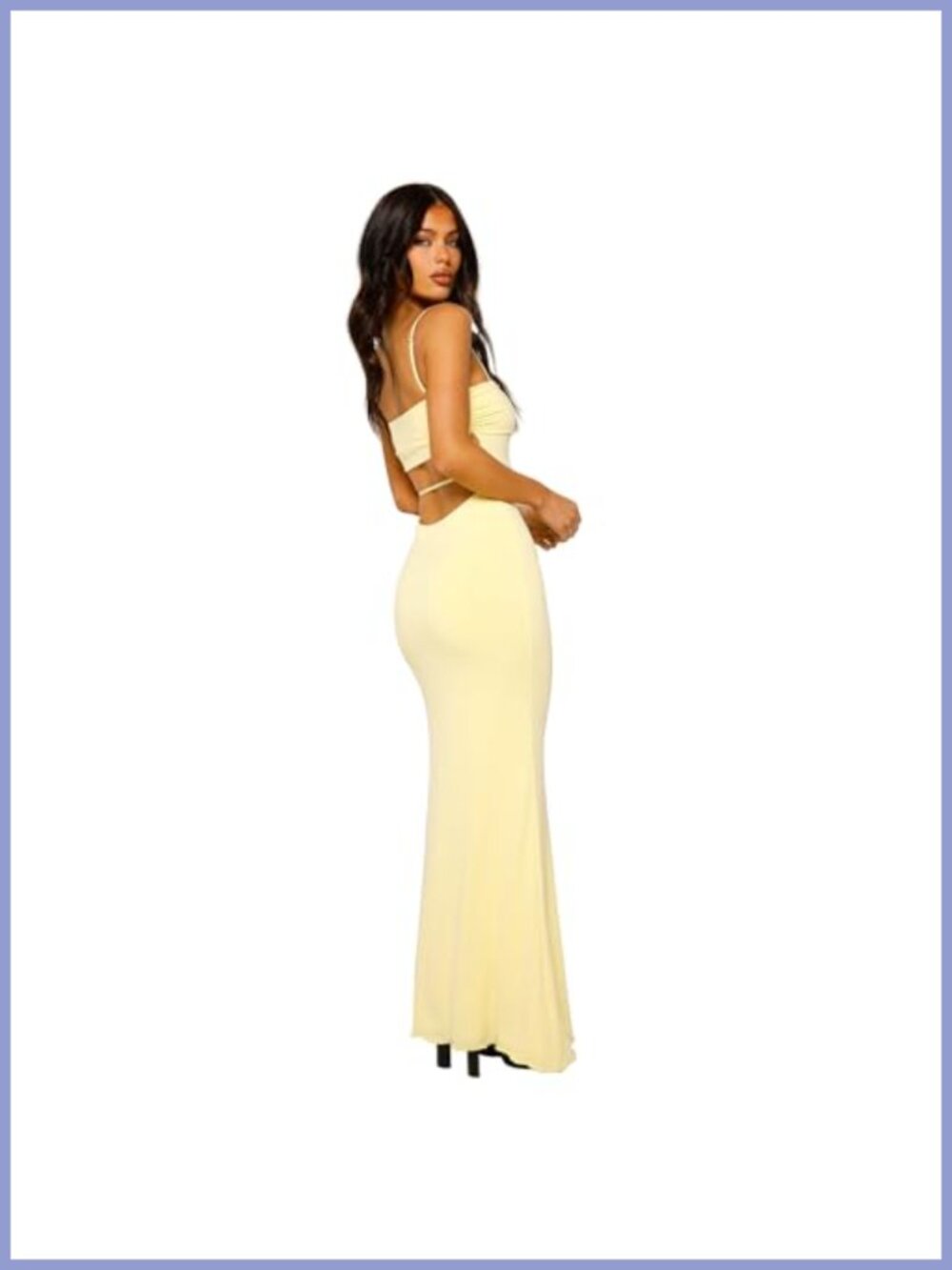 VANCOL Women's Cutout Backless Maxi Dress Sleeveless Bodycon Club Party